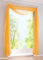 Yaland Voile Transparenter Freihandbogen einfarbig Uni Querbehang Wohnzimmer Gardinenschals (BxH 140x700, orange) 1 Stück