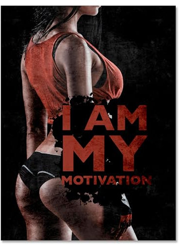 wandmotiv24 Leinwandbild Motivation, Hochformat, i am My Motivation, Frau M0208