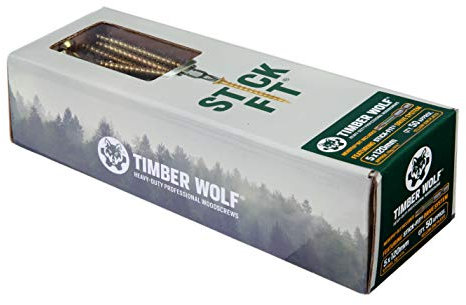 TimberWolf TW50120 Boîte de 50 vis à bois en zinc et jaune (doré) 5 x 120 mm