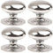 IRONMONGERY HARDWARE ONLINE 4 x Victorian Cabinet/Cupboard Door Knob Polished Chrome - 50mm Dia (2)