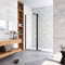 AICA paroi de douche 60x30x200cm paroi de douche à l'italienne avec un retour pivotant 30cm en 8mm verre anticalcaire avec une barre de stabilisation 90cm