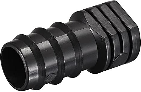 sourcing map Riego Conexiones Extremo Tapones 25mm Dentado 54mm x 27mm Plástico para 1 Pulgada Interior Diámetro Manguera (Negro, Paquete de 10)