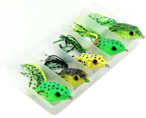 Spinning Frosch Frog Gummifrosch Wobbler Hecht Zander Wels Raubfisch Kunst Köder inkl. Aufbewahrungsbox