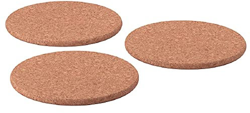 3X HEAT Cooking Trivet Pot Stand Circle Cork Water & Heat Resistant 19 cm