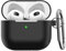Keybudz Elevate Schutzhülle mit Karabiner für Apple AirPods 3, Etui Hülle, Kopfhörer Ohrhörer Zubehör Ladecase, schwarz