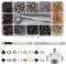 200 Stück Ösen Werkzeug 5mm Grommet Werkzeug kit,Ösenzange Metallösen Ösen Scheiben Ösenzange Set,ösen mit Scheiben, Oesenzange Lochnieten mit Oesen mit Aufbewahrungsbox für Stoff,Planen,Leder
