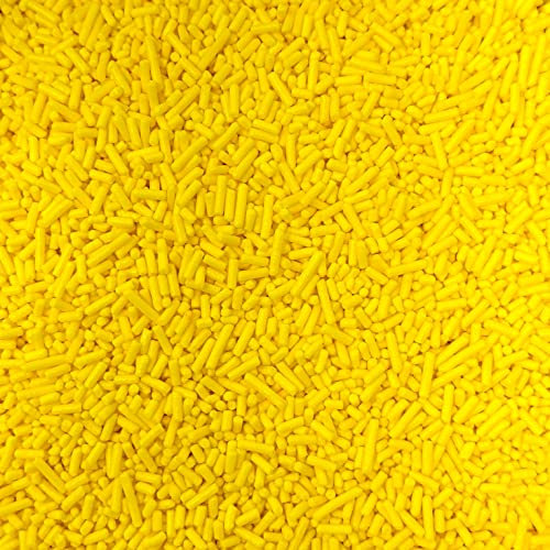 Yellow Sugar Strands Sprinkles - 35g of Edible Yellow Cake Toppers or Cupcake Decorations Sprinkles Vermicelli