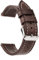 Berfine 24mm Weich Vegetabil Gegerbte Rindleder Uhrenarmband, Quick Release Leder Uhrenband, Ersatzarmband für Smartwatch, Dunkelbraun
