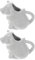 HEMOTON 2 Stücke Milchkännchen Keramik Kuh Figur Milchkanne Milchkrug Sahnekännchen Soßenkanne Porzellan Sauciere Dip Schalen Milch Aufschäumen Tasse Milchgießer für Kaffee Latte Espresso Art