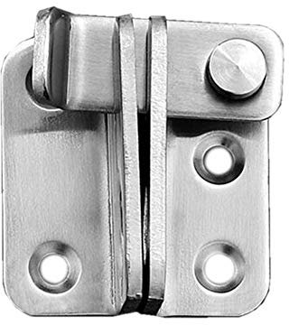 LAErper Stainless Steel Bolt Door Lock Gate Latch Tiny Padlock Hasp, Brushed Finish, Open To The Left/Right/Recht Offen