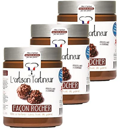 Lot 3x Pâte à tartiner façon rocher - Pot 550g