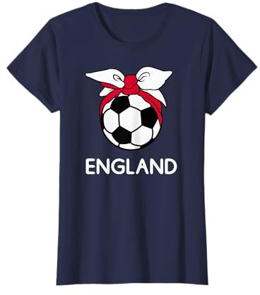 Ladies Football, England Flag, Women, Girls England Football T-Shirt