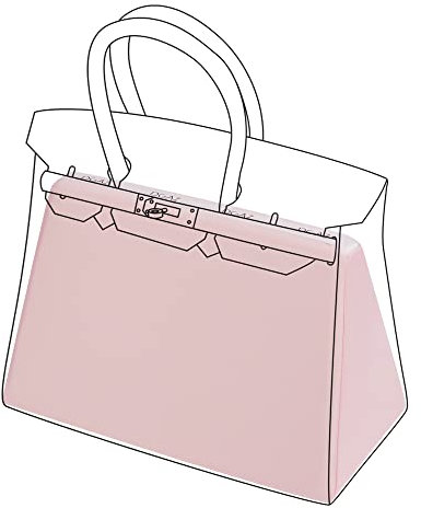 DGAZ Taschen Kissen für Birkin 25/30/35/40, Luxustasche Taschenformer Einsatz, Handtaschen Innenkissen für Damen Taschen (Rosa, BK25)