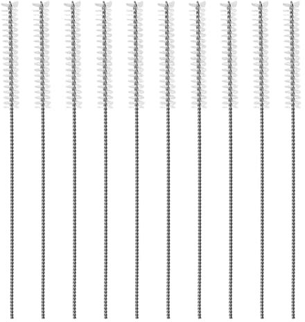 SG Store 10pcs 2.5mm Aide Auditive Tube Brosse Aide Auditive Nettoyage Kits Aide Vent Brosse pour Nettoyages Dragage Ventilation Trou Son Guide Tube 60mm Longueur