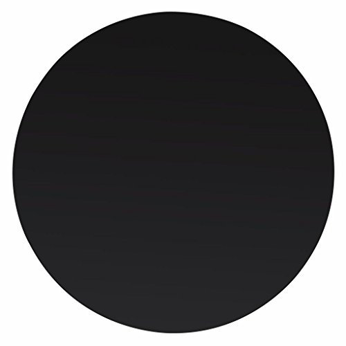 Homgoday Tischplatte Glasplatte Tischplatte Schreibtischplatte Ersatztischplatte Glasplatte für Esstisch Couchtisch Gartentisch aus gehärtetem Glas Schwarz Rund 600 mm