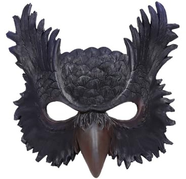 YWINETO Halloween Costume Bird Mask Costume Novelty Party Animal Mask Latex Birds Head Pigeon Masks Halloween Gothic Cosplay Long Nose Bird Beak Steampunk Half Face Masks Halloweens Props