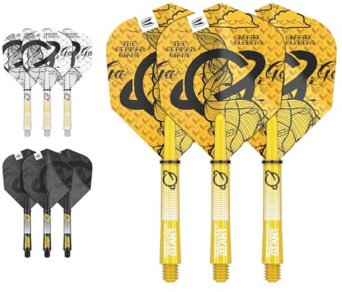 Target Darts Gabriel Clemens Ink Design No.6 Dartflüge & Zwischenbericht (41mm) Schäfte Vorbauten - 3er Pack