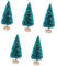 Amosfun 5st Weihnachtsbaum Weihnachtliche Tischdekoration Mini-kiefern Feiertagsparty-tischbaum Modellbäume Trainieren Bäume Schneebereifter Baum Flaschenbaum Landschaftsbaum PVC Mit Basis