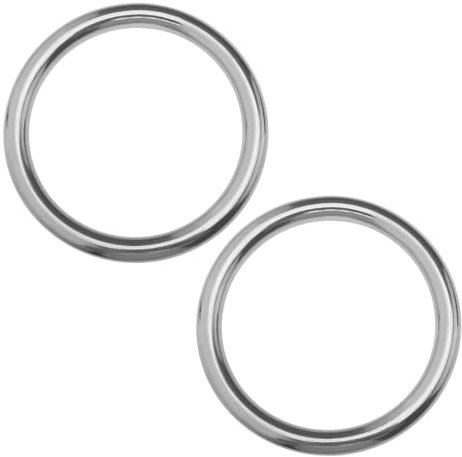 SG Store 2 Stück 304 nahtlos geschweißte Edelstahlringe, robuste Ringe, Solider Mehrzweck-Großring für Innen- und Außengeräte, Innendurchmesser 80 mm, Außendurchmesser 100 mm