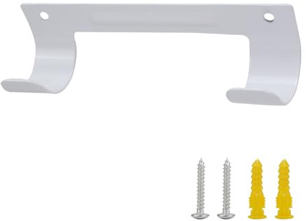 Bügelbrett-Aufhänger, Wandhalterung, Bügelbrett-Halter, Organizer, Wandregal für Waschküchen, Aufbewahrungsregal, Hängeregal (schwarz) (Reinweiß)