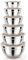 Homikit Rührschüssel Set, Edelstahl Schüssel Salatschüssel 6er Set mit Luftdichtem Deckel & Khaki Silikonboden, Stapelbar, 4.6L/2.8L/2.5L/1.6L/1.2L/0.7L