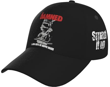 The English Punk - AM*ned Rock Band Baseball Cap Classic Uni Stylish Curved Brim Casual Sun Visor Hat Snapback 3D Print Summer Hats Hip Hop Cap Adjustable Trucker Hat, The Damned-4, Einheitsgröße