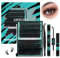 Lash Extension Set 320 Stück DIY Wimpern Extensions Set Cluster Lashes Wimpernkleber und -versiegelung, Wimpernentferner Wimpern-Applikator für Wimpernverlängerungen (80100D, D-Mix10-16mmKit)