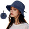 Waterproof Bucket Hat Women - UV Protection Fishing Hats Ladies Adjustable Foldable Rain Hat Sun Summer Outdoor Hiking Cap Navy