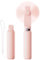 WASAGA Tragbarer Handventilator, Persönlicher Mini-Ventilator Handventilator, LED-Anzeige, Wiederaufladbarer Kleiner USB-Reiselüfter mit Tragbarem Ladegerät (Rosa)