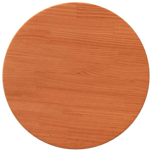 vidaXL Dessus de Table Rond Cire Marron Ø40x2,5 cm Bois de pin Massif, Dessus de Table en Bois, Dessus de Table Rond, Dessus de Table de Bar