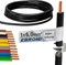 EBROM - Cavo singolo filo da 5 metri – Cavo di cablaggio rigido – Cavo in PVC – H07V-U 6mm2 | 6 mm² | 6 mm² | 6 mm2 – Colore: nero – rame pieno 99,9% rame OFC – Lunghezza: 5 metri