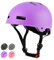 LOKJIJI Verstellbarer Kinder-Fahrradhelm für Jungen, Mädchen, Jugendliche, Erwachsene, Kinder-Schutzhelme für Multi-Sport-Skateboard, Roller, Fahrrad, Radfahren, Skaten, Rollerblading, Lila, Größe M