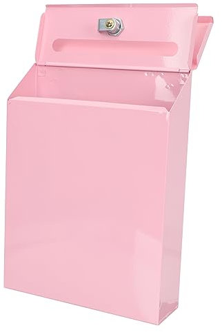 ETHZZLE Kasten Briefkasten mit Schließfach Topper draussen hängende gesicherte Briefkästen europäisch Abstimmung Paket büro zubehör Briefversorgung Wohnaccessoire Brief Zubehör Eisen Rosa