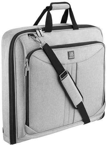 HUGH BUTLER Porta Abiti da Viaggio - Borsa Uomo - Borse da Vaggio - Vestiti Senza Pieghe - Una Borsa Grande per Tre Paia di Abiti - Colore Grigio