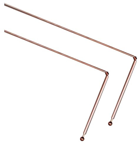 CENMEN Tige de Sourcier - 99,9% de Cuivre Pur 2 Pièces - pour Outils de Chasse Aux Fantômes,