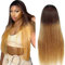 AiPliantfis Straight Human Hair Wig Blonde 4x4 Echthaar Perücke Damen 1B4/27 Ombre Glueless with Natural Hairline Free Part Bleached Knot Brazilian Remy Hair 24 Zoll