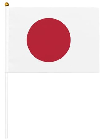 Japanische Flagge, klein, mit Stangen, für Nationalfeiertag, Parade, Sport, Party-Dekorationen