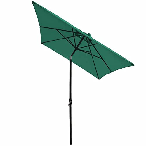 QYYZTQY d'extérieur 3x2M, auvent avec manivelle inclinable, Vert, Parasol de Patio
