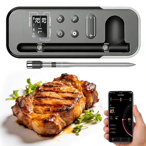 ANTELA Termometro per carne wireless con Sonde 200m Bluetooth Termometro