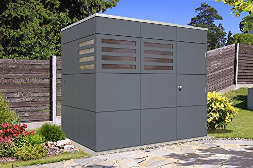 SKAN HOLZ Brisbane 2 Gartenhaus, Wände Fenster schiefergrau