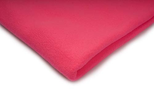 Polar Antipilling Fleece Stoffe 200 g / m² von allerbester Qualität erhältlich in 50 Farben 50 x 155 cm (Nr 50 Neon Rosa)