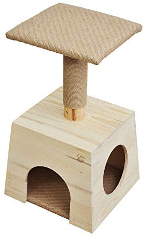 VOSS.PET Kratzbaum Jasper 62cm, beige, Katzenbaum, Katzenspielbaum, Katzenkratzbaum, Kratzmöbel