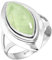 Jeweloporium Grüner Prehnit Silberring Größe 52 (16,6), 925 Sterling Silber Ring für Damen, Natürlicher Marquise Edelstein Boho Schmuck