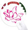fleur rose, fleur de lotus tapis de souris en caoutchouc de sapin de noël