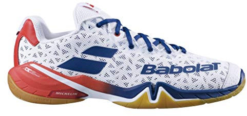 Babolat Herren Shadow Tour Men Tennisschuhe, Weiß Blau, 46.5 EU