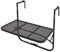 Balkon Klappdeck Hängend Tisch,Verstellbar Balkonhängetisch,60x40cm Metall Klappbar Balkontisch Hängetisch Geländer Klapptisch,Lagerung Eisen Faltbarer Blumenständer Schreibtisch Wandtisch(black)
