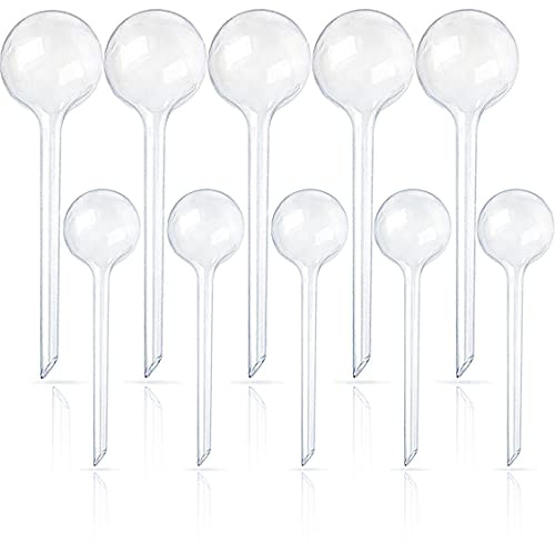 10 Pcs Clear Plant Watering Globes,Plastic Self-Watering Bulbs,Flower Automatic Watering Device,Garden Waterer for Plant Indoor Outdoor
