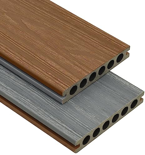 vidaXL WPC Terrassendielen mit Zubehör Braun und Grau 25 m² 4 m