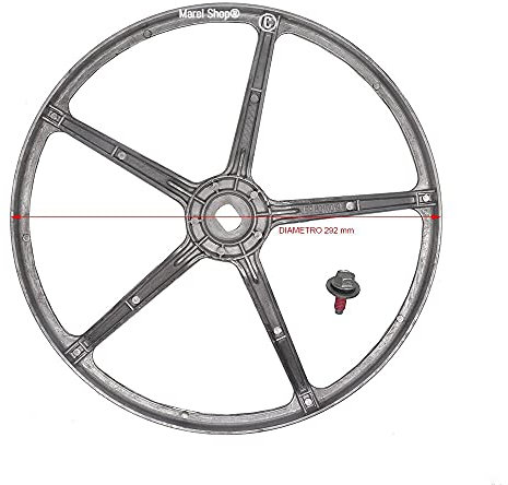Marel Shop® - Puleggia Disco Cinghia Diametro 292 mm per Lavatrice compatibile con San Giorgio IT Wash 392010019 per modelli: S5510B - UNIS710I - SDG7I