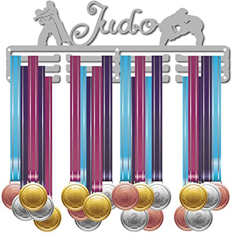 CREATCABIN Medaillenhalter Judo Medaillenaufhänger Sport DisplayHanger Rack Auszeichnungen Metall Schwimmer Läufer Athleten Spieler Gymnastik Mädchen Geschenk Über 60 Medaillen Olympia